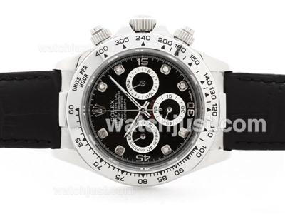 Rolex Daytona Cosmograph Working Chronograph Black Dial with Diamond Marking