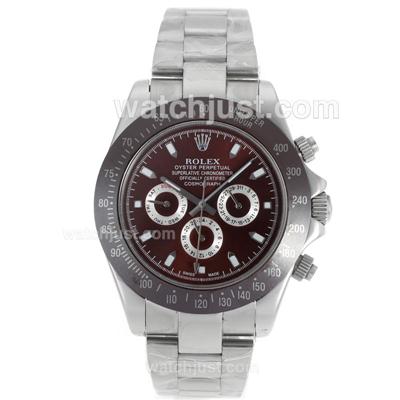 Rolex Daytona II Automatic Brown Ceramic Bezel White Stick Markers with Brown Dial-S/S