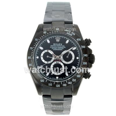 Rolex Daytona II Automatic Full PVD Stick Markers with Black Dial-Sapphire Glass