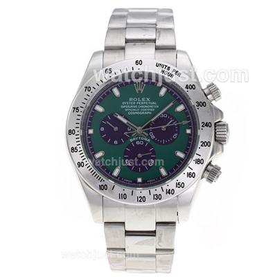 Rolex Daytona II Automatic with Green Dial S/S-Oversized Version