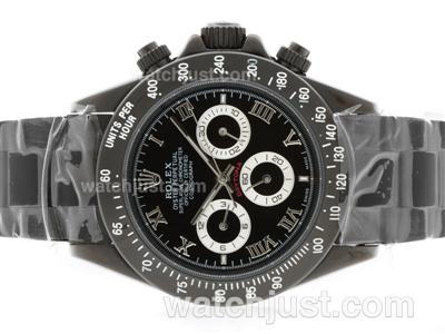 Rolex Daytona Pro Hunter Automatic Full PVD with Black Dial-Roman Marking