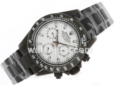 Rolex Daytona Pro Hunter Automatic Full PVD with White Dial-Stick Marking