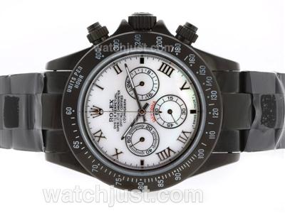 Rolex Daytona Pro Hunter Working Chronograph Full PVD with MOP Dial-Roman Marking