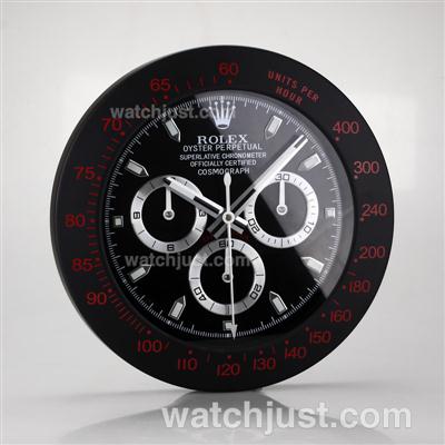 Rolex Daytona Wall Clock PVD Case with Black Dial