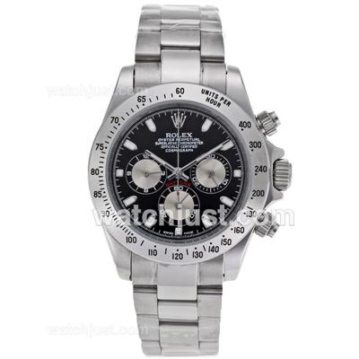 Rolex Daytona Working Chronograph Stick Marking with Black Dial S/S