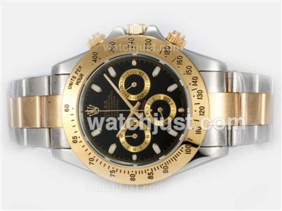 Rolex Daytona Working Chronograph Two Tone with Black Dial