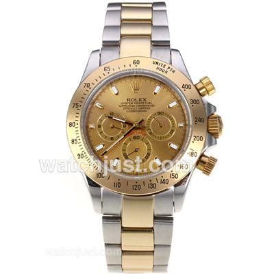 Rolex Daytona Working Chronograph Two Tone with Golden Dial