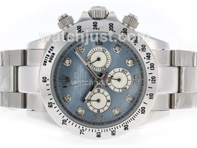 Rolex Daytona Working Chronograph with Blue MOP Dial-Diamond Markers