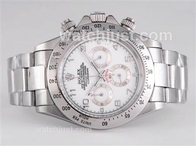 Rolex Daytona Working Chronograph with White Dial - Number Marking