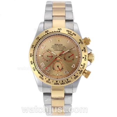 Rolex Daytone Automatic Two Tone with Golden Dial-Number Markers