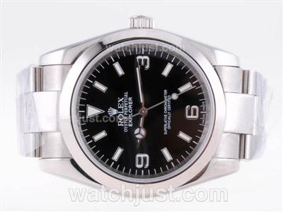 Rolex Explorer Automatic with Black Dial S/S(Gift Box is Included)