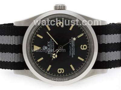 Rolex Explorer Automatic with Nylon Strap-Tiffany & Co Vintage Edition