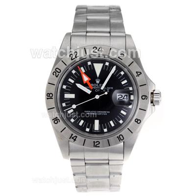 Rolex Explorer Swiss ETA 2836 Movement Black Dial S/S with White Markers-Vintage Edition