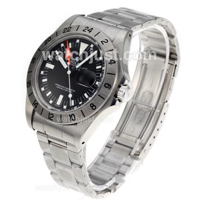 Rolex Explorer Swiss ETA 2836 Movement Black Dial S/S with White Markers-Vintage Edition