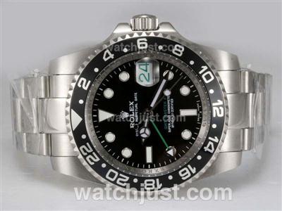 Rolex GMT-Master II 50th Anniversary Swiss ETA 2836 Movement with Black Dial and Bezel
