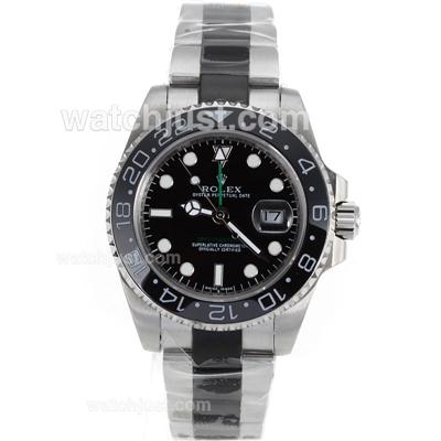 Rolex GMT-Master II Automatic Ceramic Bezel with Black Dial-Sapphire Glass