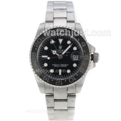 Rolex GMT-Master II Automatic Ceramic Bezel with Black Dial S/S-Sapphire Glass