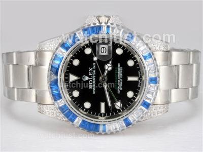 Rolex GMT-Master II Automatic Diamond Bezel with Black Dial-New Version