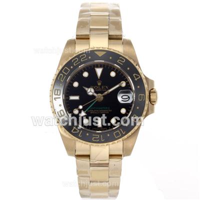 Rolex GMT-Master II Automatic Full Gold with Ceramic Bezel-Lady Size