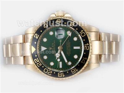 Rolex GMT-Master II Automatic Full Gold with Green Dial and Black Bezel