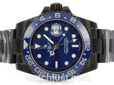 Rolex GMT-Master II Automatic Full PVD with Blue Dial and Ceramic Bezel