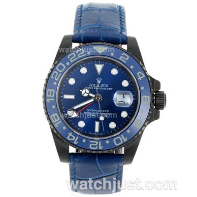 Rolex GMT-Master II Automatic PVD Case Ceramic Bezel with Blue Dial-Sapphire Glass