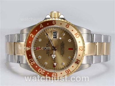 Rolex GMT-Master II Automatic Two Tone with Golden Dial