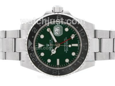 Rolex GMT-Master II Automatic with Green Dial-Black Ceramic Bezel