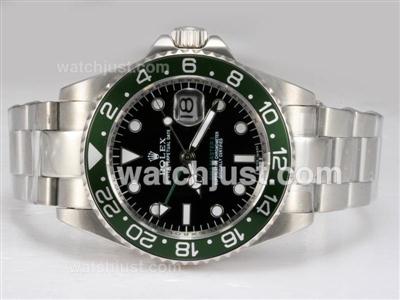 Rolex GMT-Master II Automatic Working GMT Green Bezel with Black Dial