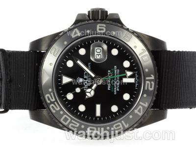 Rolex GMT-Master II Pro-Hunter Edition Automatic PVD Case with Nylon Strap-Ceramic Bezel