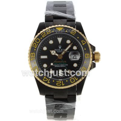 Rolex GMT-Master II Swiss ETA 2836 Movement PVD Case with Black Dial-Sapphire Glass