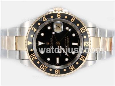 Rolex GMT-Master II Swiss ETA 2836 Movement with 14K Wrapped Gold-Two Tone