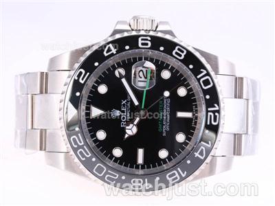 Rolex GMT-Master II Swiss ETA 2836 Movement with Black Dial Bezel-Ceramic Bezel