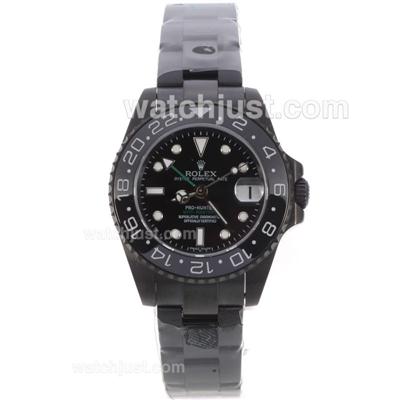 Rolex GMT Master Pro Hunter Automatic Full PVD with Black Dial-Medium Size