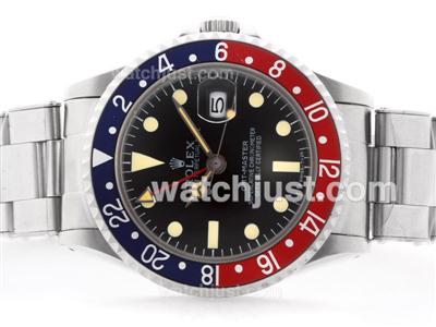 Rolex GMT-Master Swiss ETA 2836 Movement Blue/Red Bezel with Black Dial-Vintage Edition