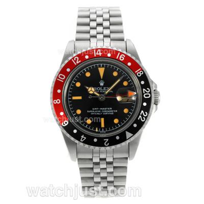 Rolex GMT-Master Swiss ETA 2836 Movement with Black Dial Orange Markers-Vintage Edition