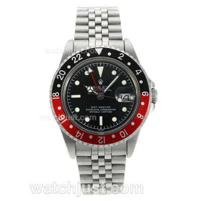 Rolex GMT-Master Swiss ETA 2836 Movement with Black Dial-Vintage Edition