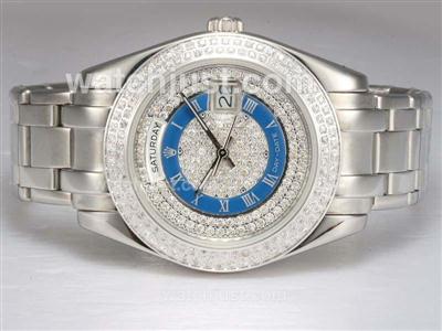 Rolex Masterpiece Automatic Diamond Bezel and Dial with Blue-40mm
