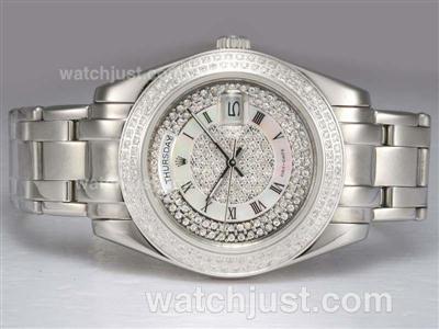 Rolex Masterpiece Automatic Diamond Bezel and Dial with White-40mm