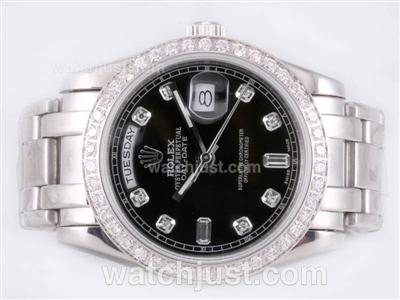 Rolex Masterpiece Automatic Diamond Marking and Bezel with Black Dial