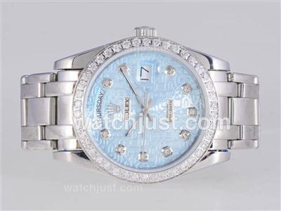 Rolex Masterpiece Automatic Diamond Marking and Bezel with Blue Computer Dial