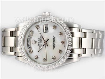 Rolex Masterpiece Automatic Diamond Marking and Bezel with MOP Dial