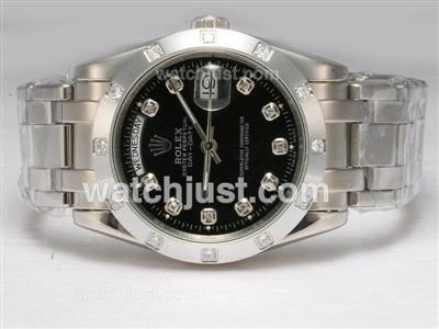 Rolex Masterpiece Automatic Diamond Marking with Black Dial