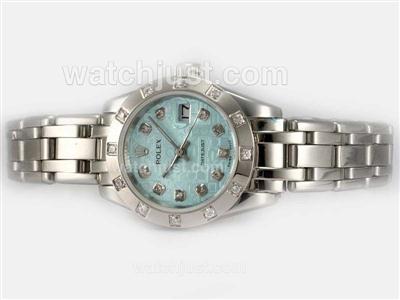 Rolex Masterpiece Automatic Diamond Marking with Blue Computer Dial