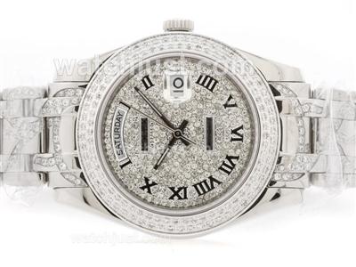 Rolex Masterpiece Automatic with Diamond Bezel and Dial-Roman Marking