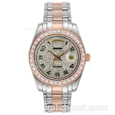 Rolex Masterpiece II Automatic Two Tone with Diamond Bezel and Dial -Number Markers