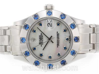 Rolex Masterpiece Swiss ETA 2836 Movement Blue Diamond Marking with MOP Dial