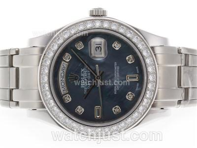 Rolex Masterpiece Swiss ETA 2836 Movement Diamond Marking and Bezel with Black MOP Dial