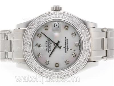 Rolex Masterpiece Swiss ETA 2836 Movement Diamond Marking and Bezel with MOP Dial