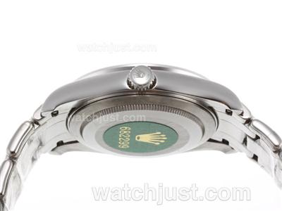 Rolex Masterpiece Swiss ETA 2836 Movement Diamond Marking and Bezel with White Dial